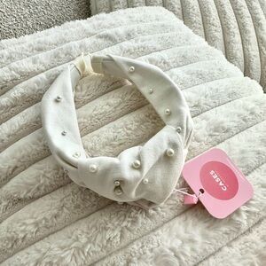 Pearl top knot headband